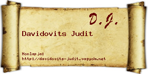 Davidovits Judit névjegykártya