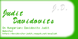 judit davidovits business card
